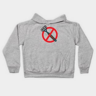 No Shaver Razors Allowed Funny Barber Sign Kids Hoodie
